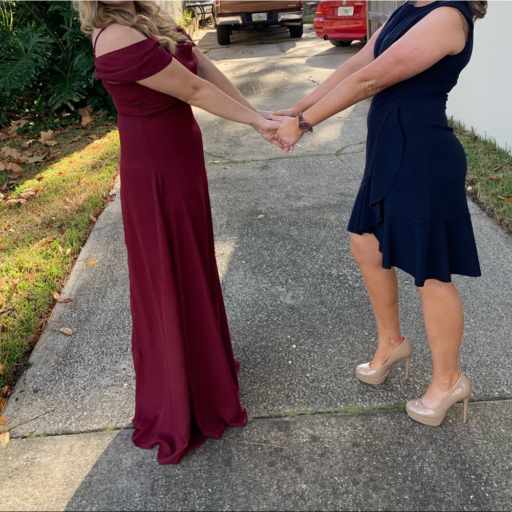 Long maroon dress